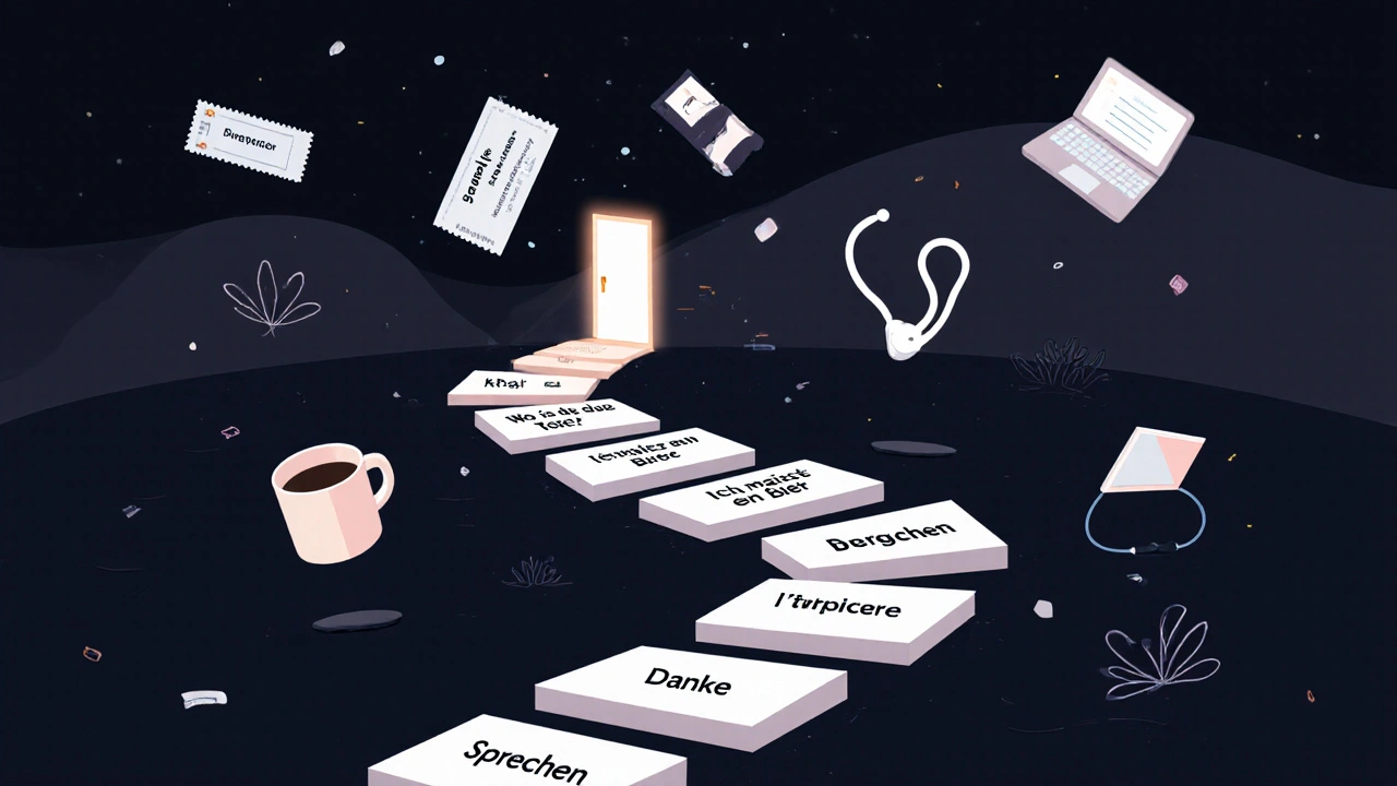 Cesta k ovládnutí němčiny přes každodenní situace a fráze.