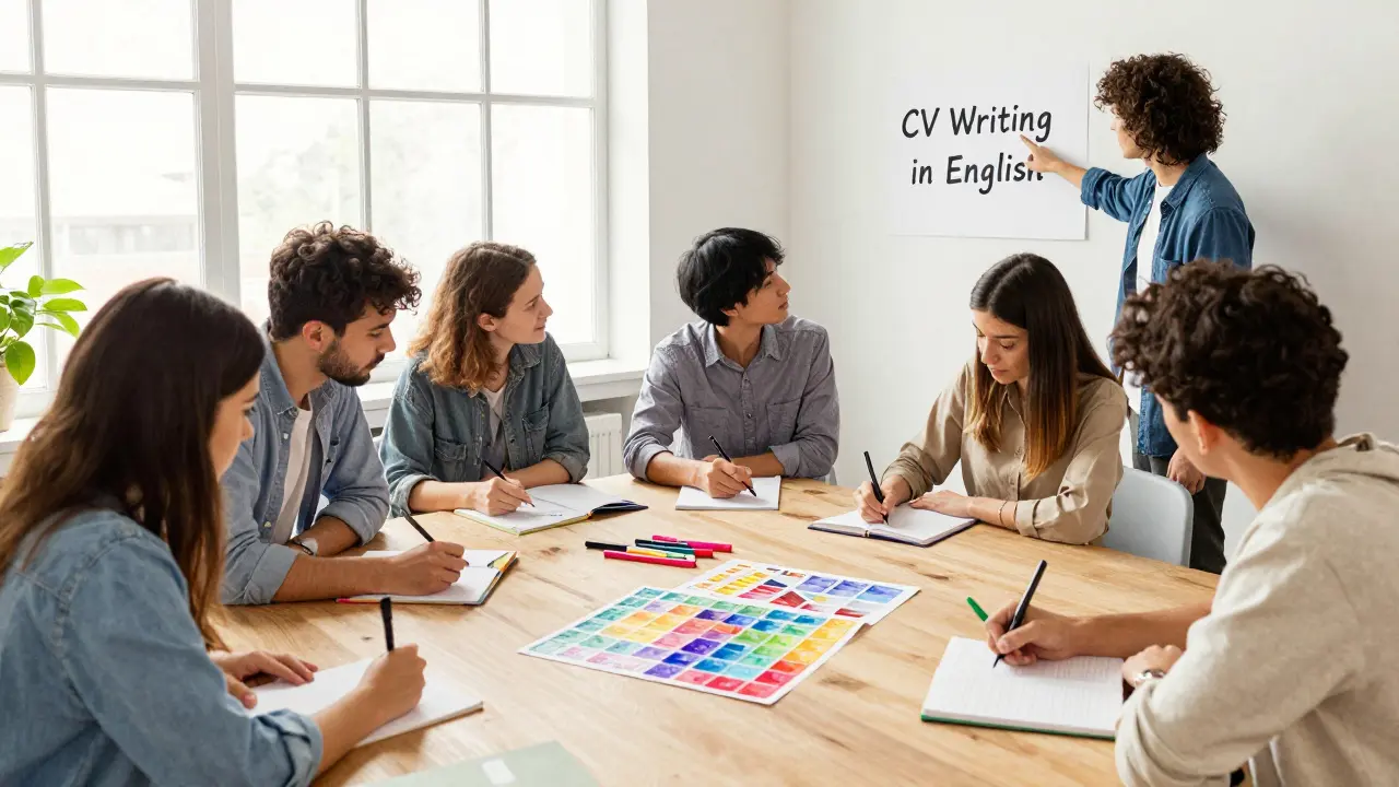 Malá skupina účastníků na workshopu psaní životopisu