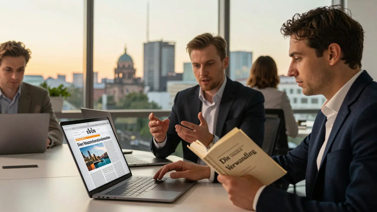 Čeští profesionálové v berlínské kanceláři pracují s německými texty a komunikují s německými kolegy.